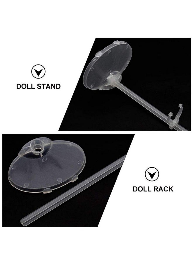 HEALLILY 36Pcs Doll Stands Display Holders Doll Stands Doll Mini Display Stand Doll Support Frame Toy Doll Accessories Prop Up 11 To 13 Inch Dolls And Action Figures Doll Accessories ( Transparent )  - Image 3