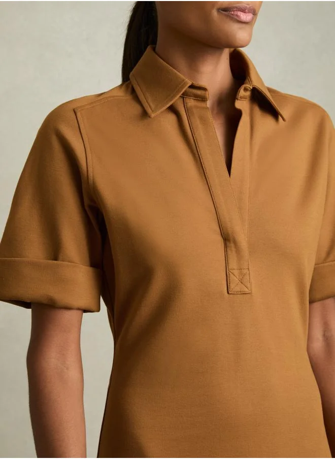 REISS Jersey Collared Bodycon Dress