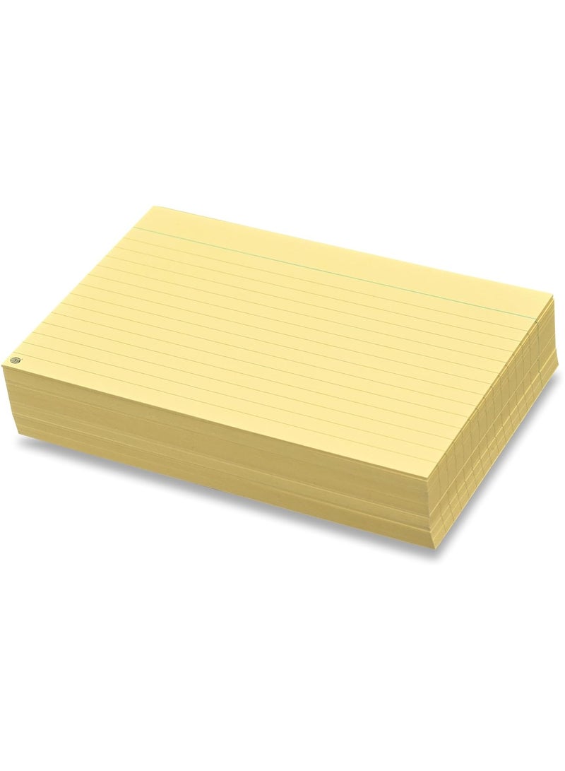 FIS® Ruled Record Cards or Index Cards, Size:8"x5" Inches (203x127mm), Two Sides Single Ruled, 240gsm, 100 Sheets Per Packet, Packet of 3 Pieces, Yellow Color-FSIC85YL-3 - Image 2