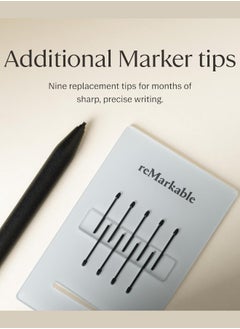 Remarkable reMarkable Marker Plus for reMarkable 2 with Eraser | 9 Felt Replacement Tips | Tilt Sensitivity and 4096 Levels of Pressure Sensitivity |  - Image 2