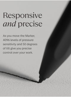 Remarkable reMarkable Marker Plus for reMarkable 2 with Eraser | 9 Felt Replacement Tips | Tilt Sensitivity and 4096 Levels of Pressure Sensitivity |  - Image 3