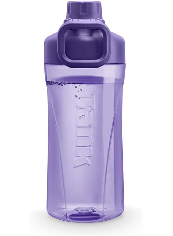 Tank Tritan Plastic Water Bottle 550mL, Purple, BPA Free - Image 4