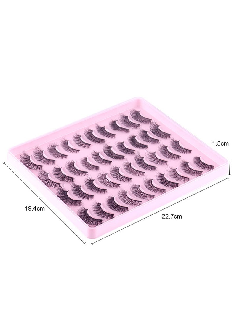 mixed natural false eyelashes extension false 20 pairs