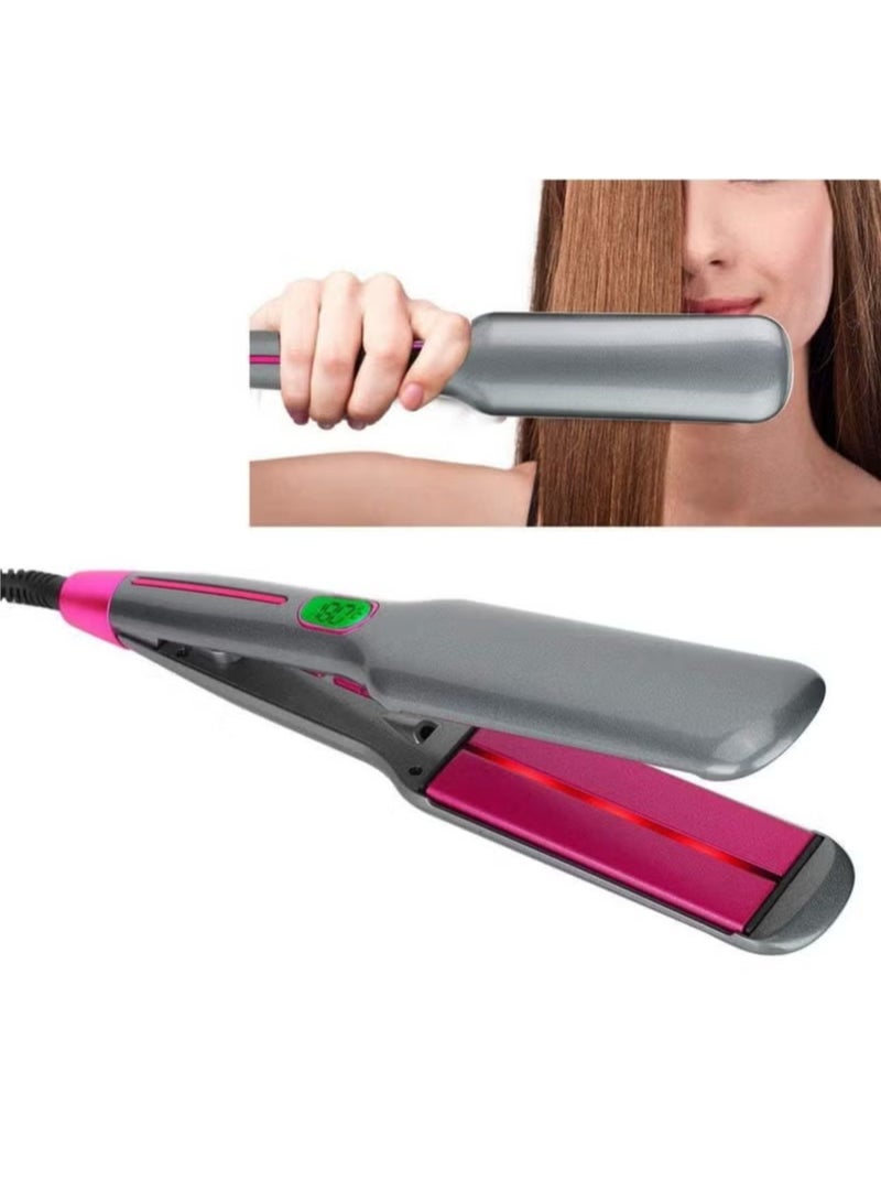 Denx High-quality ceramic hair straightener, electric hair straightener with infrared anion LED coating, professional fast heating tourmaline ceramic hair straightener, hair styling tool - Image 5