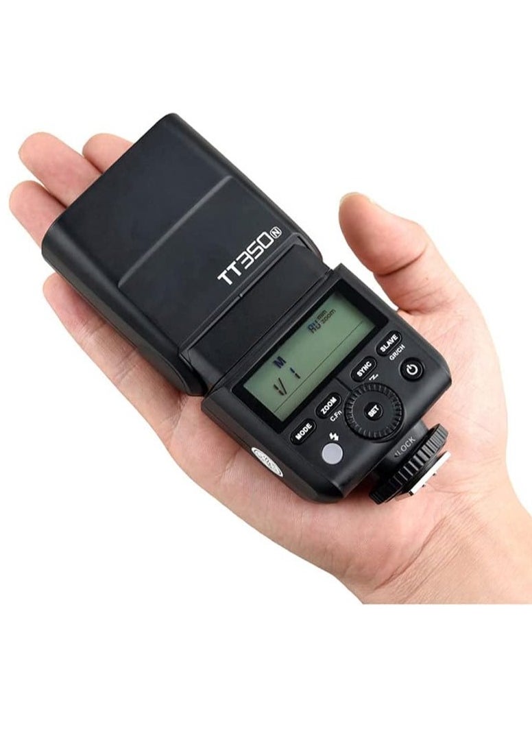 TT350N Speedlite Camera Flash for Nikon 2.4G Wireless X System 1/8000s TTL HSS Mini 2500mAh Lithium Battery 0.1~2.2s Recycle Time Gehörena D800 D700 D7100 D7000 D5200