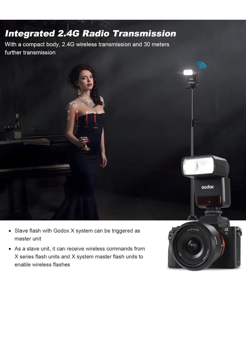 TT350N Speedlite Camera Flash for Nikon 2.4G Wireless X System 1/8000s TTL HSS Mini 2500mAh Lithium Battery 0.1~2.2s Recycle Time Gehörena D800 D700 D7100 D7000 D5200