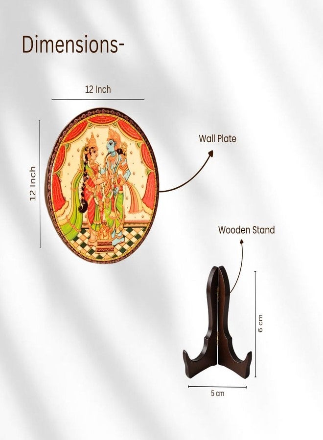 RITUALISTIC Metal Sita Ram for Wall & Table Decor | Divine Tabletop Sita-Ram Frame | Spiritual Home & Office Decoration | Metal Frame for Mandir, Living Room & Gift Purpose | 12inch - Image 2