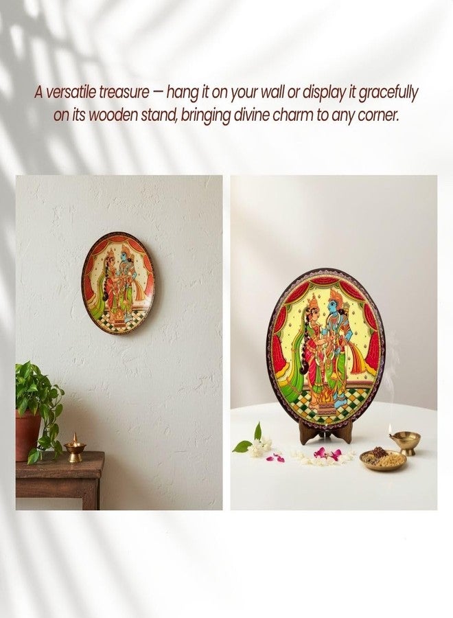 RITUALISTIC Metal Sita Ram for Wall & Table Decor | Divine Tabletop Sita-Ram Frame | Spiritual Home & Office Decoration | Metal Frame for Mandir, Living Room & Gift Purpose | 12inch - Image 5