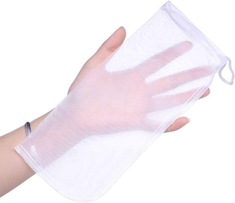 ALEGI Media Filter Bag Aquarium Extra Fine,Reusable 180 Micron Drawstring Mesh Filter Bags for Very Fine Resins Filter (10"*3.9" (6 Pack)) - Image 2