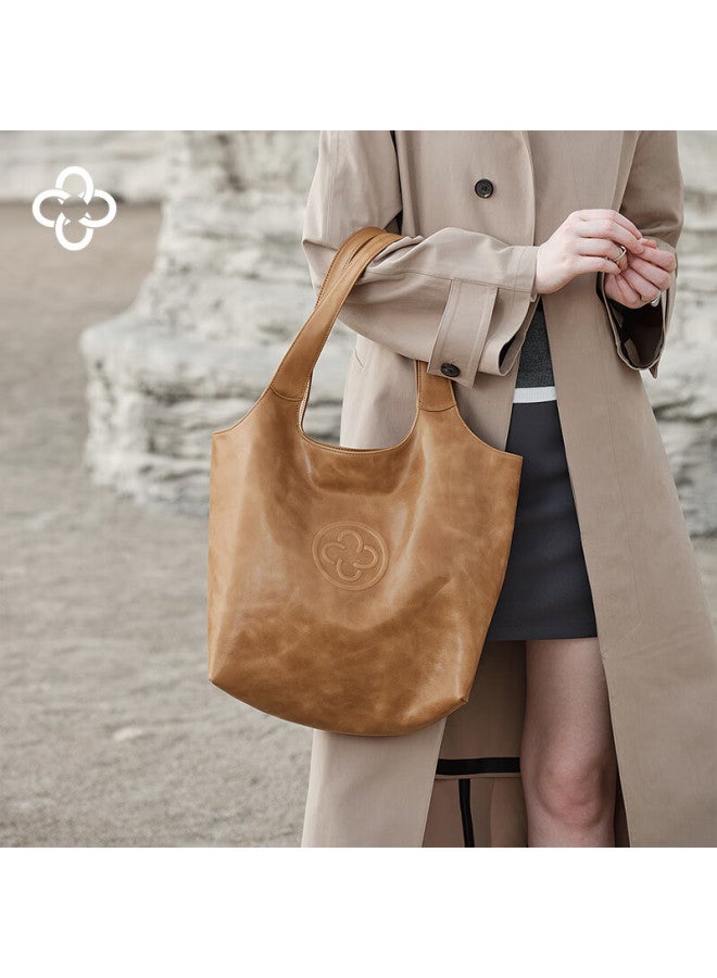 Cassile Women's Handbag , Tote Bag, Vegetable Tanned Top-grain Leather, Large Capacity, Luxury Shoulder Bag - Image 2