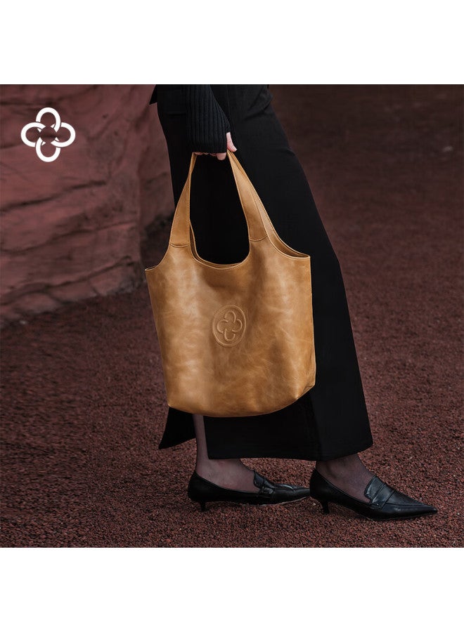 Cassile Women's Handbag , Tote Bag, Vegetable Tanned Top-grain Leather, Large Capacity, Luxury Shoulder Bag - Image 3