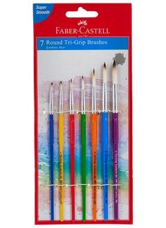 Faber-Castell Tri-Grip Brush - Round, Pack of 7 (Assorted)