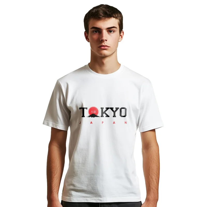 نوبيرو Men's White Graphic Print T-Shirt