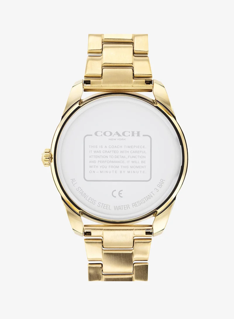 Coach  2-Hand Preston Collection Watch For Women With Gold-Tone Stainless Steel Bracelet - 14503657 for Women | Best Price UAE