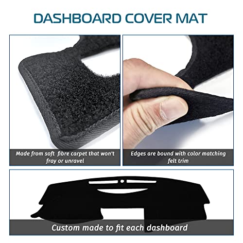 KEDAKEJI Car Carpet Dashboard Cover,Dash Cover Mat Compatible with Toyo ta Camry 2007 2008 2009 2010 2011 (Black) - Image 3