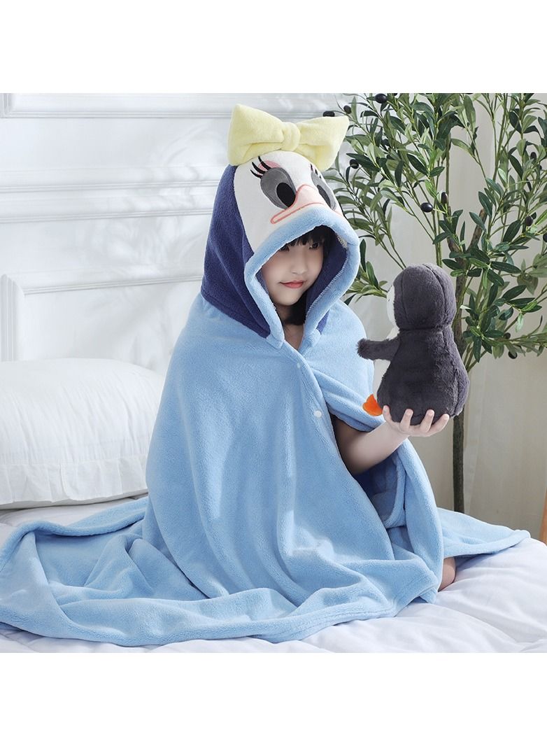 With Hood Coral Fleece Cloaks Bath Towels