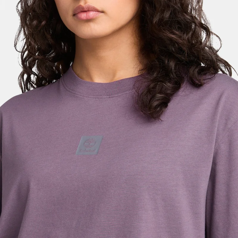 Timberland Purple Women's Stack Logo T-Shirt for Women | Best Price UAE