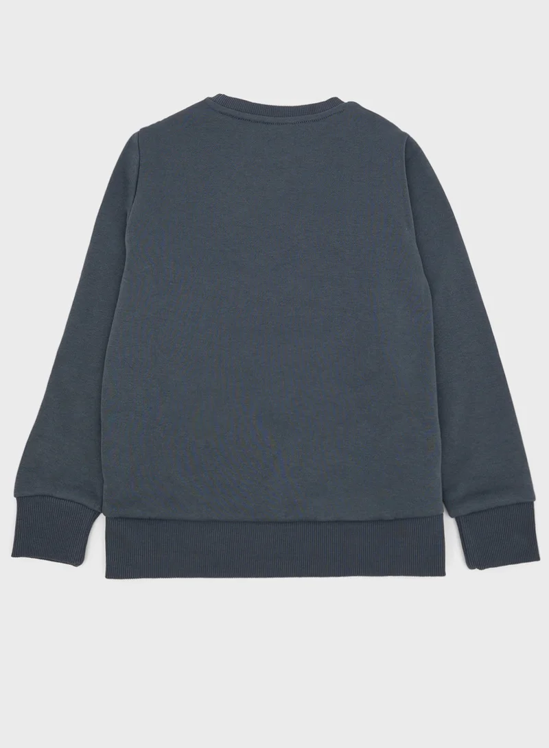 جاك وجونز جونيور Kids Jjmakoto Crew Neck Sweatshirt