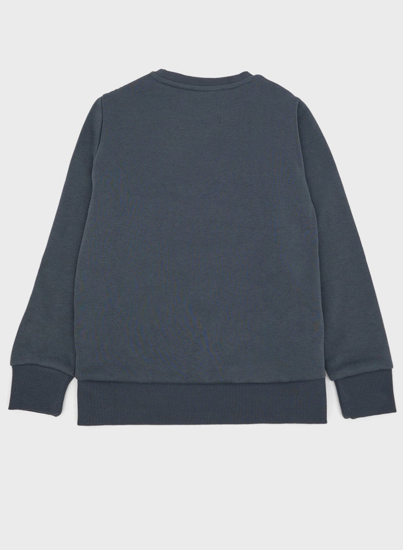 Jack & Jones Junior Kids Jjmakoto Crew Neck Sweatshirt - Image 2