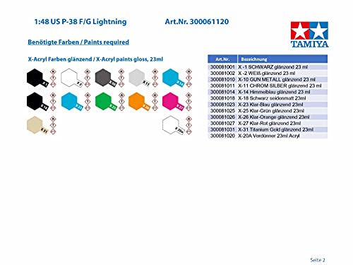 TAMIYA USA TAM61120 1/48 Lockheed P-38 F/G Lightning - Image 5