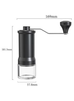 MIBRU Manual Coffee Grinder Stainless Steel Coffee Hand Grinder Adjustable Conical Burr with Cleaning Brush black  - Image 4