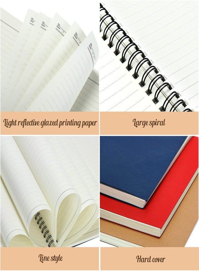 Epakh 6 Pack B5 Spiral Notebook Ruled Spiral Journal Lined Paper, 70 Sheets,140 Pages, Wire bound Notebook 10.5 x 7.3 Inch Hard Cover Memo Notepad Sketchbook for Office Travel(Multi Color) - Image 2