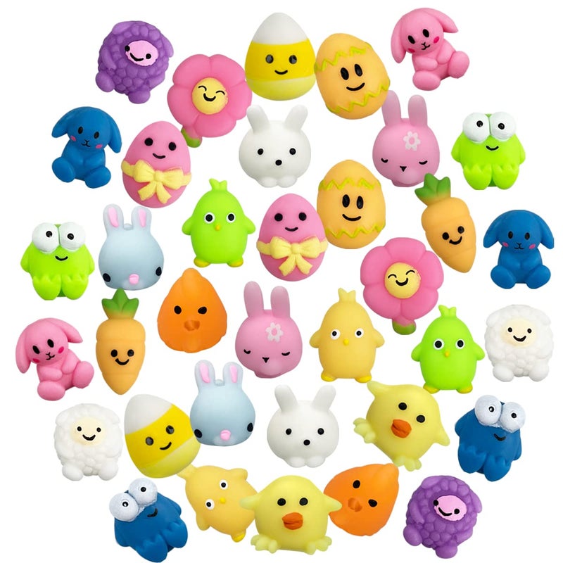 Jofan 36 PCS Easter Mochi Squishy Toys Stress Relief Squishies for Kids Boys Girls Toddlers Easter Basket Stuffers Egg Fillers Gifts Party Favors - Image 3