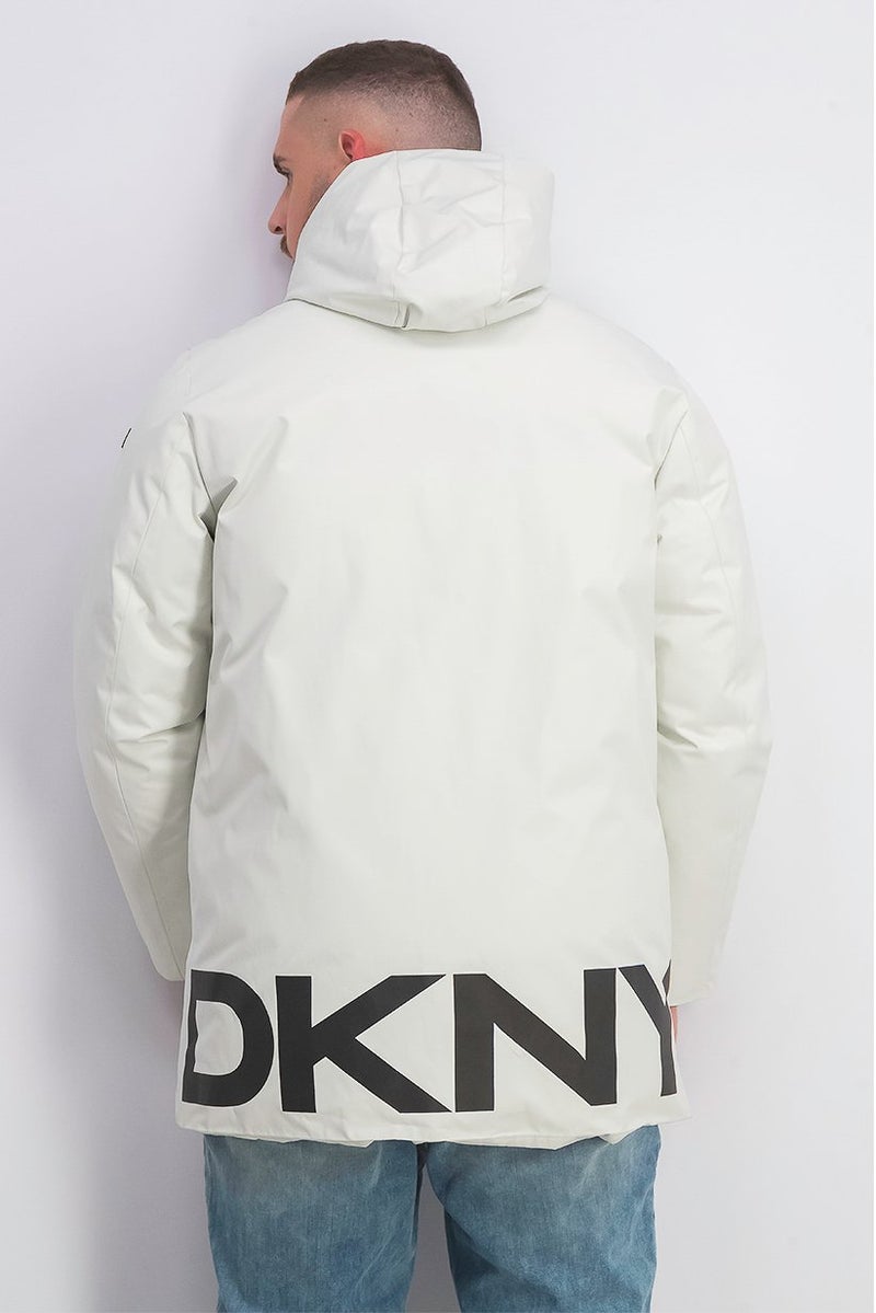 DKNY Men Full,Length Hooded Parka, Ice - Image 2
