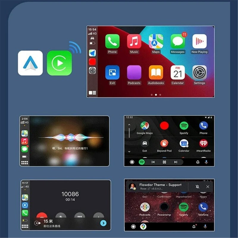Wireless Android Auto + CarPlay Adapter 2 in 1 Wired to Wireless USB Dongle - Image 2