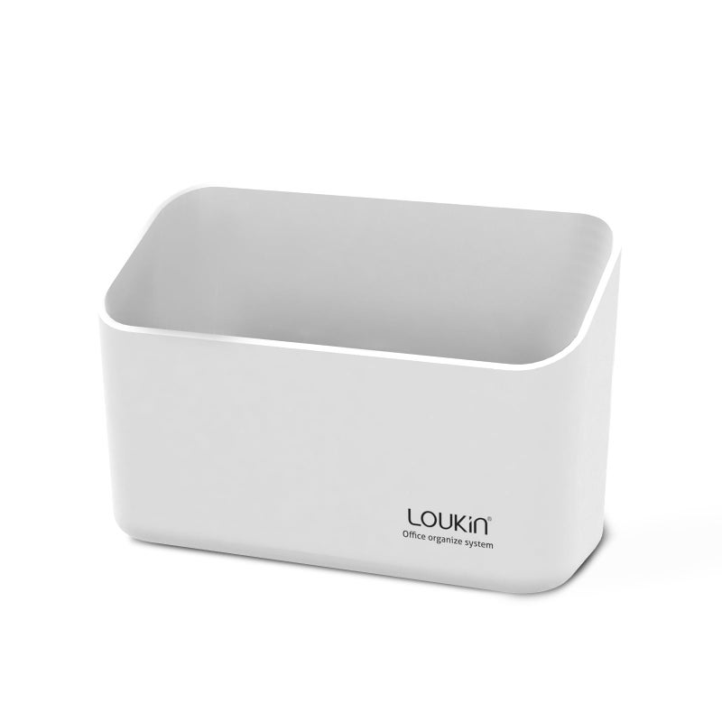 loukin Magnetic Marker Holder, Dry Erase Marker Holder, Remote Control Holder, Magnetic Storage Organizer for Whiteboard or Refrigerators (White) - Image 1