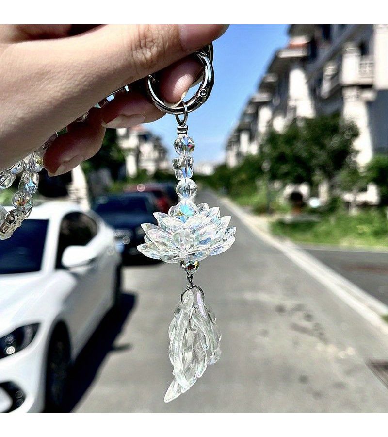 Silvery B Phone Chain With Holy Snow Lotus Elegant Accessory For Women - Image 3