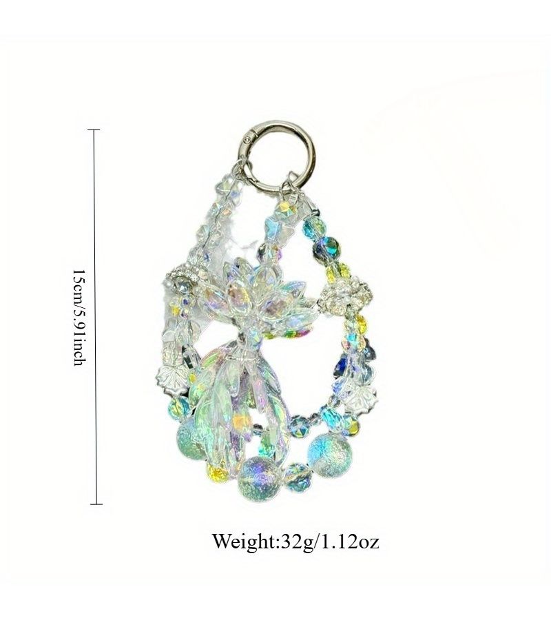 Silvery B Phone Chain With Holy Snow Lotus Elegant Accessory For Women - Image 2