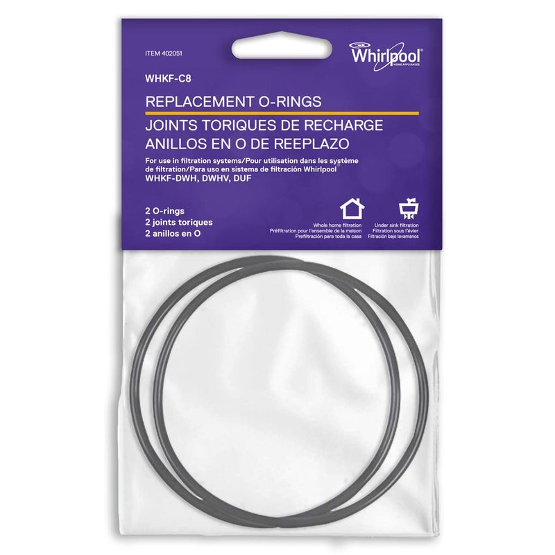 Whirlpool Genuine Parts O-Ring WHKF-C8 for Home Water Filtration System, 3.72 Inch in Diameter, Designed to Seal Water Filter Housings WHKF-DWH, WHKF-DWHV and WHKF-DUF - Image 1