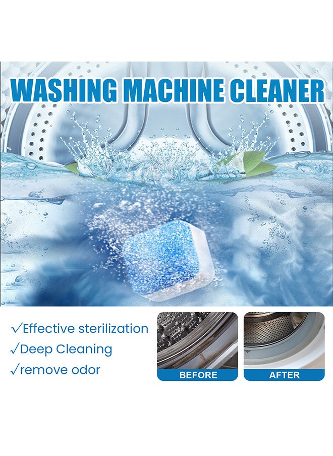 Jaysuing 12PCS Washing Machine Cleaner Effervescent Tablets, Washing Machine Cleaner Descaling Agent, Deep Cleaning Tablets, Suitable For Washing Machine Cleaning, Sterilization, Dirt Removal  - Image 3