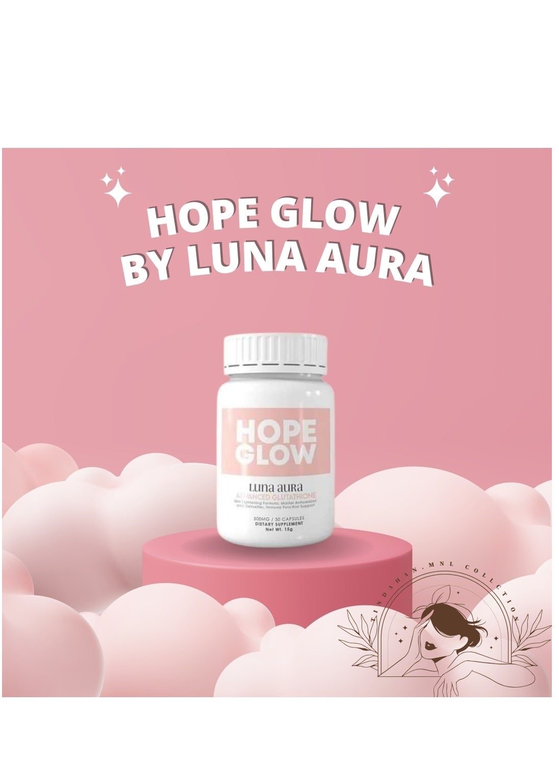 LUNA AURA Hope Glow Luna aura Advanced Glutathione 30 capsules | Best Price  KSA