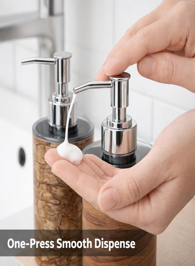 Bigining™ Liquid Soap/Liquid/Shampoo/Hand wash/Sanitizer/Lotion Dispenser Bottle for Kitchen, Wash-Basin and Bathroom 300 ml Dispenser(Pack of 2, Brown) - Image 2