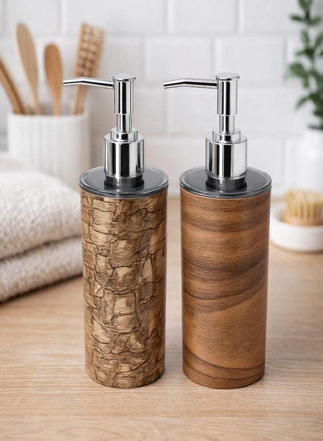 Bigining™ Liquid Soap/Liquid/Shampoo/Hand wash/Sanitizer/Lotion Dispenser Bottle for Kitchen, Wash-Basin and Bathroom 300 ml Dispenser(Pack of 2, Brown) - Image 1