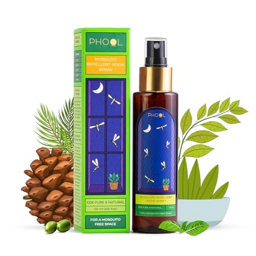 PHOOL LUXURY INCENSE Mosquito Repellent Room Spray I 120 ml|DEET-free|Babies & Mother safe|Protective Shield Against Mosquitos|Extended protection for upto 6+ hours|Scent of Rosemary & Lavender - Image 1