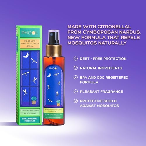 PHOOL LUXURY INCENSE Mosquito Repellent Room Spray I 120 ml|DEET-free|Babies & Mother safe|Protective Shield Against Mosquitos|Extended protection for upto 6+ hours|Scent of Rosemary & Lavender - Image 2