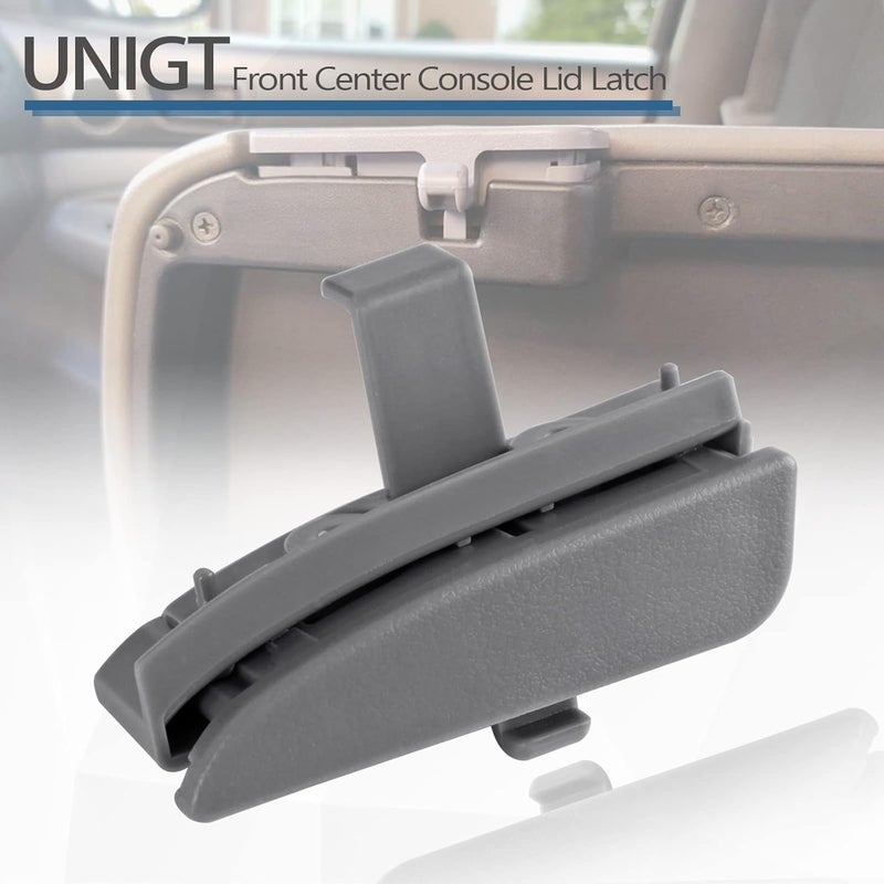 UNIGT Front Center Console Lid Latch Compatible with 2005-2012 Toyota Tacoma Interior Armrest Console Latch Replacement #58910AD030B0 – Gray 41042 - Image 2