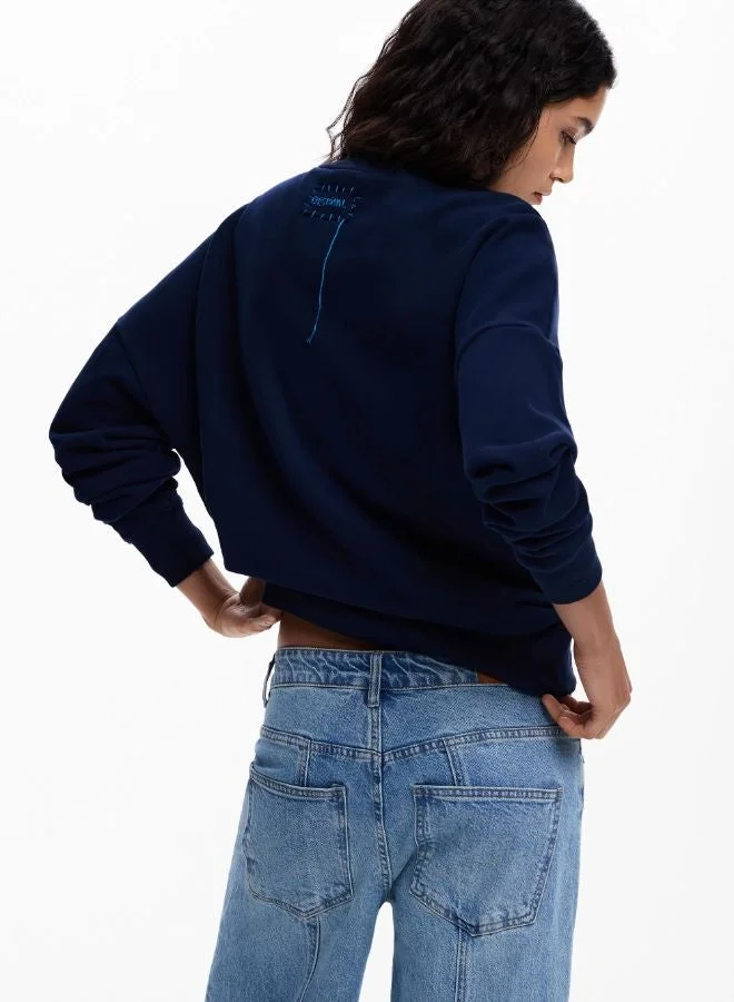 Desigual Multicolour Sweatshirt With Large Flower for Women | Best Price UAE