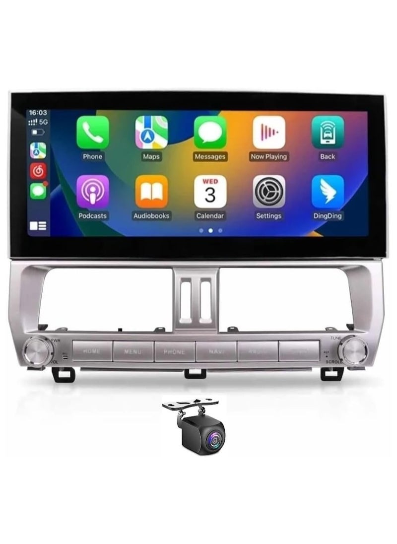 SHEZA STAR Android Car Stereo for Toyota Prado 2014-2017 8GB RAM 128GB ROM With 360 Camera, SIM Card, Carplay, M-Link Wi-Fi BT, Radio GPS, 12.3 Inch IPS.QLED Touch Screen with AHD Camera Included  - Image 1