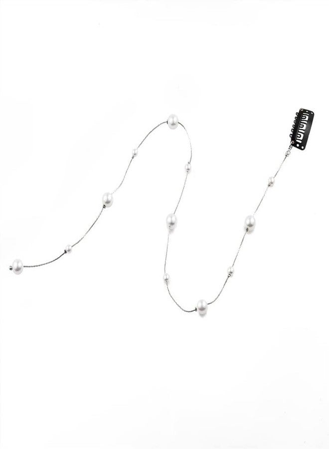 FAMEZA 1 Pcs Premium Pearl Hair Chain Headband with Clip | Women's Wedding & Party Hair Accessories | Perfect for Weddings, Banquets, Birthday Parties - Image 2