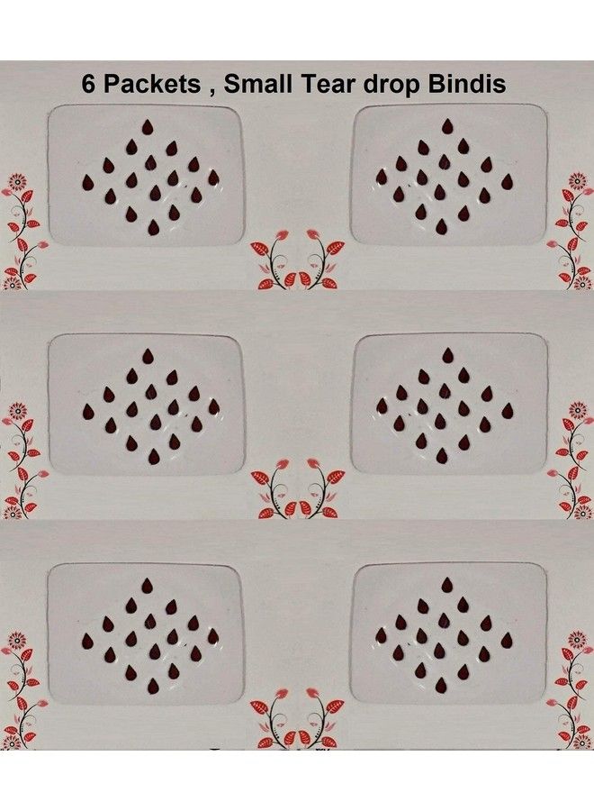 VAMA بندي تيلك مخملي صغير على شكل دمعة للنساء، بندي مارون للسيدات - Image 5