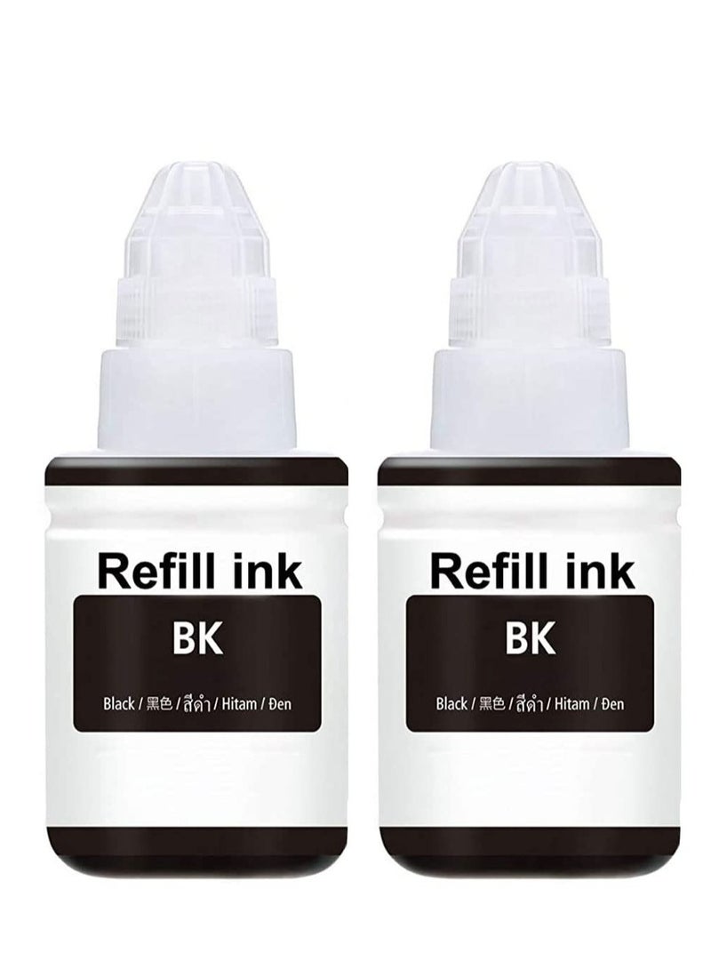 Terabyte زجاجة حبر 490 زجاجة حبر سوداء، طباعة متوافقة تصل إلى 6000 صفحة A4، لألوان سوداء عميقة ونصوص واضحة، 0663C001، Gi-490 Bk 2 قطع سوداء - Image 1