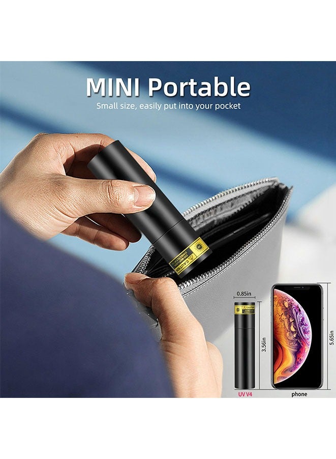 Muyixin فلاشلايت ضوء أسود UV ميني 365nm - قابلة لإعادة الشحن USB فلاشلايت LED فوق بنفسجي قوية للكشف عن البقع والتخييم والطوارئ - Image 5