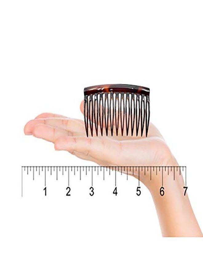 CAMILA Paris Ad825/2 French Hair Side Comb, 2 Pack Curved Tortoise Shell Flexible Durable Decorative Hair Combs, Strong Hold Hair Clips For Women, No Slip Styling Girls Hair Accessories Made In France - Image 3
