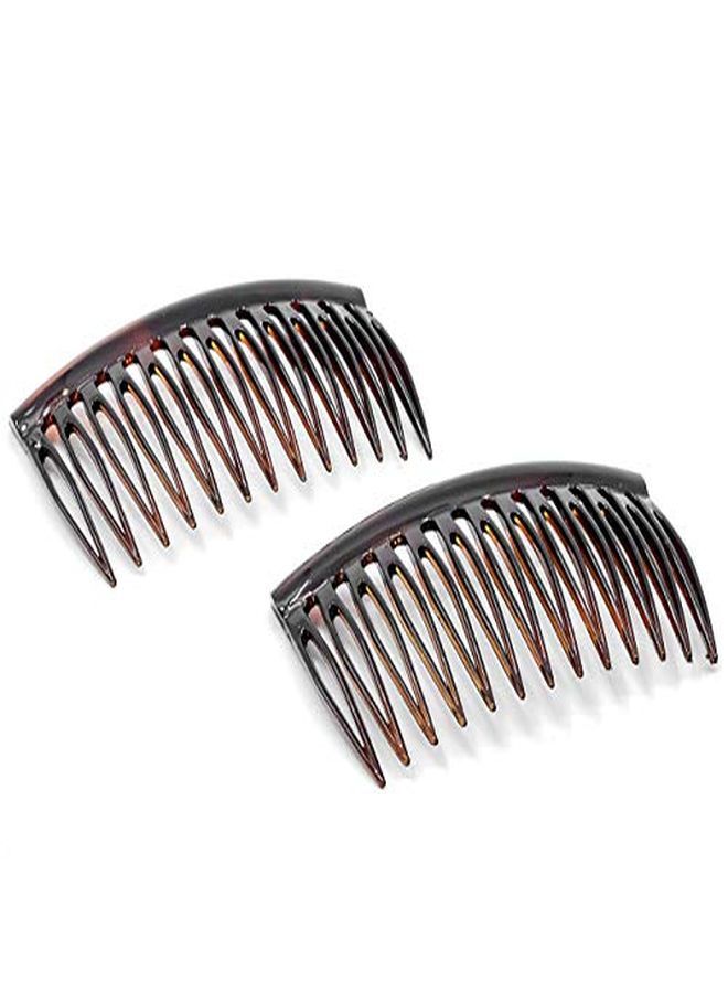 CAMILA Paris Ad825/2 French Hair Side Comb, 2 Pack Curved Tortoise Shell Flexible Durable Decorative Hair Combs, Strong Hold Hair Clips For Women, No Slip Styling Girls Hair Accessories Made In France - Image 4