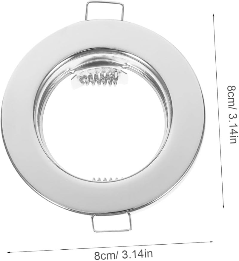Silver Recessed Light Trim For Iron Construction Easy Install Compatible Various Lighting Styles - Image 3
