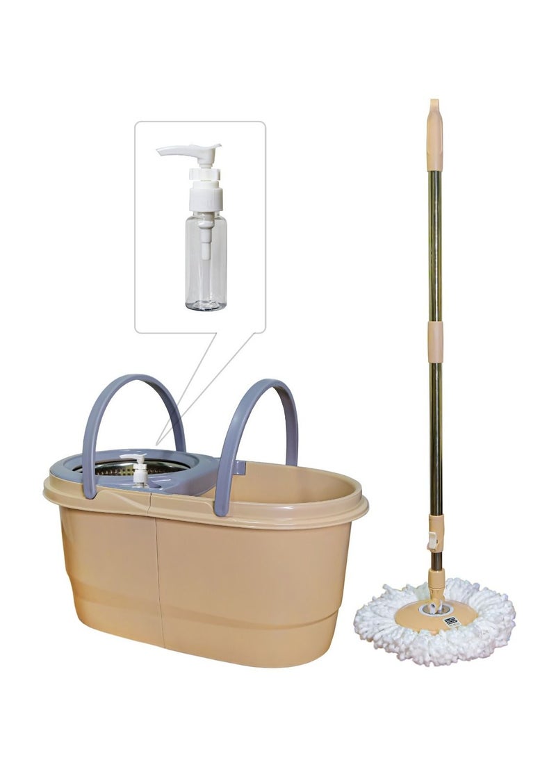 جيرنيك ممسحة دوارة بدرجة 360 مع دلو وعبوة منظف - Image 1